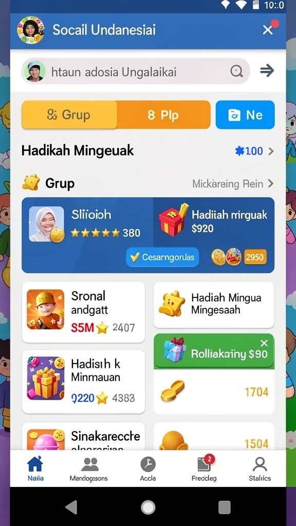 katakwin - Tampilan antarmuka awal permainan KATAKWIN yang menarik.