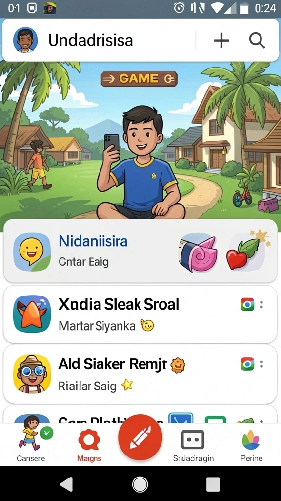 mantra55 - Screenshot menunjukkan aksi karakter utama saat menjelajahi dunia mistis.