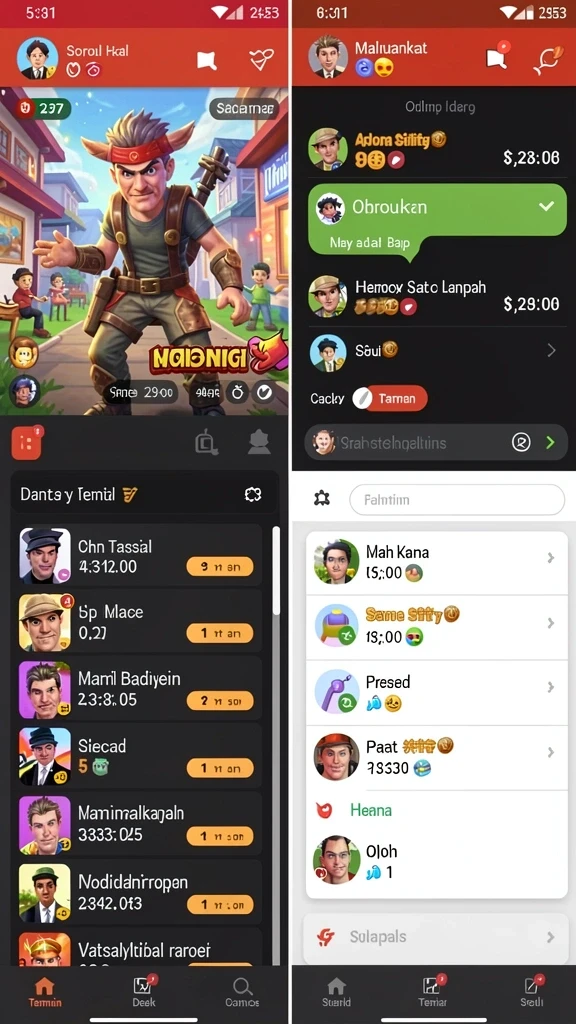 nk666 - Perlihatkan karakter yang sedang beraksi dalam game.