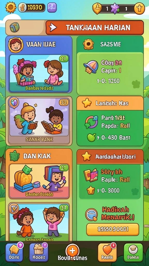 pgking - Karakter-karakter unik yang dapat dimainkan.